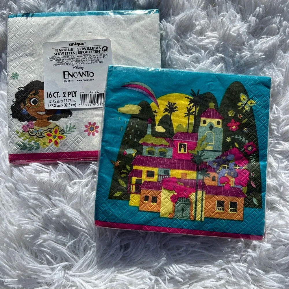 🩶5/$30 Disney’s Encanto Mirabel Luncheon Party Napkins Set of Two 16 Packs NEW